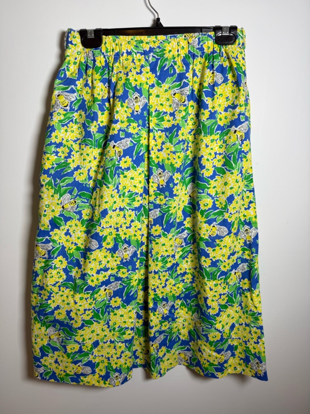 HERMAN GEIST | Vintage Novelty 90s Bumblebee Floral Midi Skirt